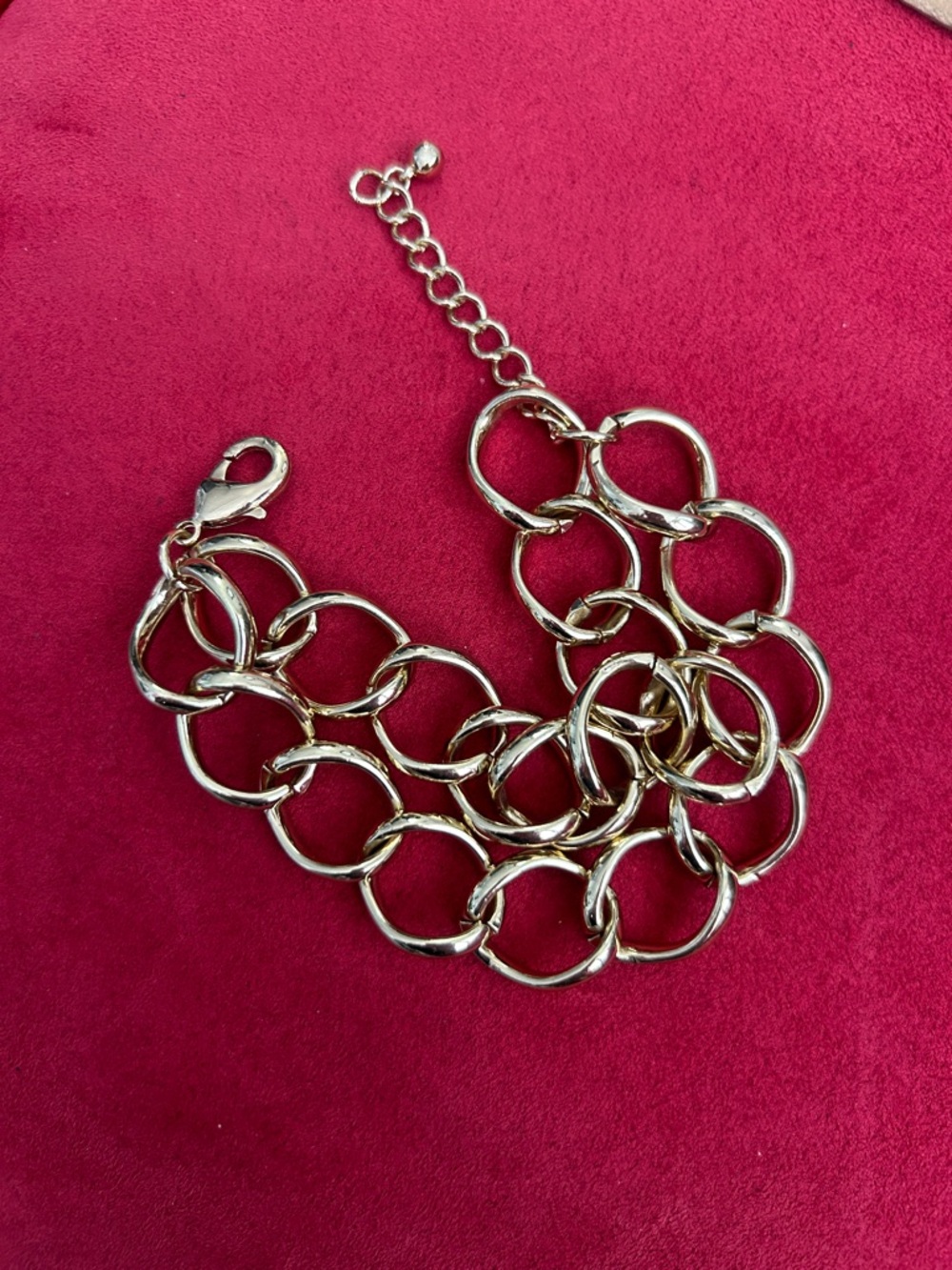 Gold Link Statement Bracelet - Women Jewelry
